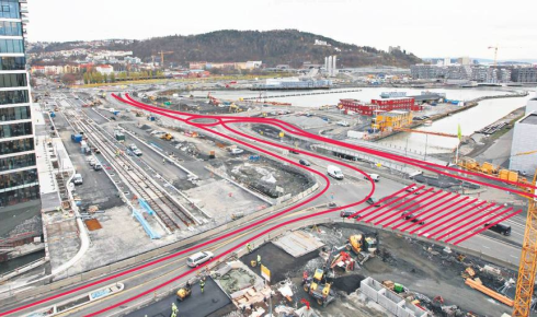 Endret kjøremønster i Bjørvika Endret kjøremønster i Bjørvika